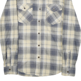 WRANGLER Mens Blue Beige Check Shirt S Long Sleeve Cotton Blend Casual