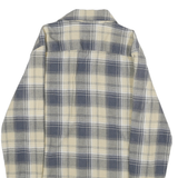 WRANGLER Mens Blue Beige Check Shirt S Long Sleeve Cotton Blend Casual