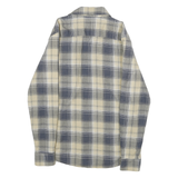 WRANGLER Mens Blue Beige Check Shirt S Long Sleeve Cotton Blend Casual