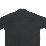 WRANGLER Mens Black Casual Cotton Blend Shirt L Short Sleeve Button Pocket