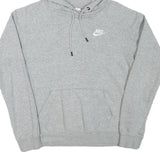 NIKE Mens Grey Hoodie XS Cotton Blend Casual Pullover Sweatshirt Drawstring