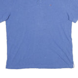 TOMMY HILFIGER Mens Blue Polo Shirt XL Cotton Short Sleeve Plain Sailing Cat