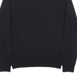 REISS Mens Black Plain Pullover Jumper Crew Neck Basic Knit S Wool Blend