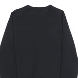 REISS Mens Black Plain Pullover Jumper Crew Neck Basic Knit S Wool Blend