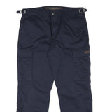 TEDDYS Mens Regular Navy Blue Cotton Blend Zip Cargo Trousers W36 L30 Casual