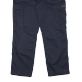 TEDDYS Mens Regular Navy Blue Cotton Blend Zip Cargo Trousers W36 L30 Casual
