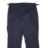TEDDYS Mens Regular Navy Blue Cotton Blend Zip Cargo Trousers W36 L30 Casual