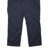 TEDDYS Mens Regular Navy Blue Cotton Blend Zip Cargo Trousers W36 L30 Casual