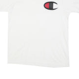 CHAMPION Mens White Cotton Blend Graphic T-Shirt L Short Sleeve Crew Neck