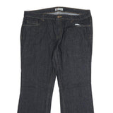 DICKIES Womens Jeans Blue Relaxed Straight Denim Dark W36 L28 Zip Closure
