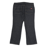 DICKIES Womens Jeans Blue Relaxed Straight Denim Dark W36 L28 Zip Closure