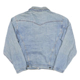 DAVID Mens Blue Denim Jacket L Cotton Blend Classic Button Closure Casual