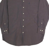 NAUTICA Mens Grey Button-Down Shirt L Cotton Blend Long Sleeve Casual Smart