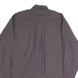 NAUTICA Mens Grey Button-Down Shirt L Cotton Blend Long Sleeve Casual Smart