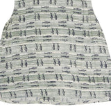 PUT U MAYO Womens Green & White Printed Sleeveless Shirt M Cotton Blend Button