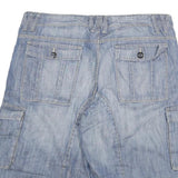 ALCW Mens Cotton Blend Blue Cargo Shorts 3XL W38 Casual Lightweight Summer