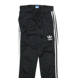 ADIDAS Womens Joggers Black & White Slim Tapered UK 6 W24 L29 Sportswear