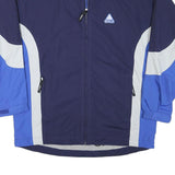 ODLO Mens Navy Blue & Light Blue Zip Jacket L Polyester Blend Colourblock