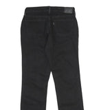 LEVI'S 505 Womens Jeans Black Regular Straight Denim Raw W27 L32 Classic Fit