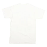 Mens White University Oregon Graphic T-Shirt S Short Sleeve Crew Neck Cartoon