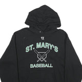 CHAMPION Mens Black St. Mary's Baseball Pullover Hoodie M Cotton Blend