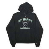 CHAMPION Mens Black St. Mary's Baseball Pullover Hoodie M Cotton Blend