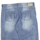 TIMEZONE Mens Denim Blue Casual Shorts 2XL W40 Cotton Blend Drawstring