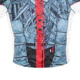 PRIMAL Mens Black & Red Graphic Modern 2XL Short Sleeve Crew Neck Cycling Top