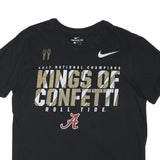 NIKE Mens Black Kings Of Confetti Graphic T-Shirt L Crew Neck Short Sleeve