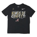 NIKE Mens Black Kings Of Confetti Graphic T-Shirt L Crew Neck Short Sleeve