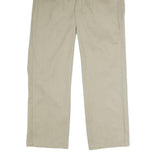 DICKIES Mens Regular Fit Beige Polyester Blend Zip Trousers W34 L32 Workwear