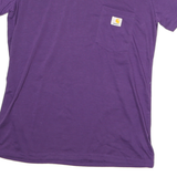 CARHARTT Womens Purple Pocket T-Shirt L Short Sleeve Crew Neck Casual Cotton