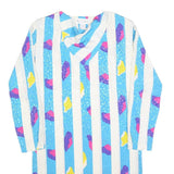 MS CHAUS Womens Blue & White Abstract Print Day Dress Polyester Size S