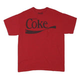 COCA COLA Mens Red Graphic T-Shirt M Short Sleeve Crew Neck Vintage Logo Print