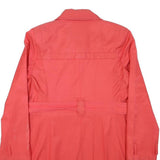 TOMMY HILFIGER Womens Red Jacket L Polyester Blend Plain Button Fastening Coat