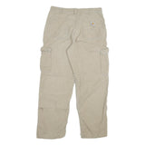 CARHARTT Mens Regular Beige Cargo Cotton Blend Trousers W36 L29 Workwear Zip