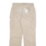 CARHARTT Mens Jeans Beige Relaxed Straight Denim W32 L31 Workwear Painter