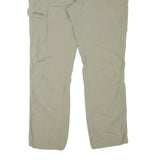SCHOFFEL Mens Regular Beige Polyester Blend Zip Trousers W34 L30 Outdoor Cargo