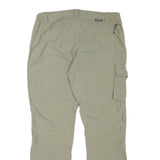 SCHOFFEL Mens Regular Beige Polyester Blend Zip Trousers W34 L30 Outdoor Cargo