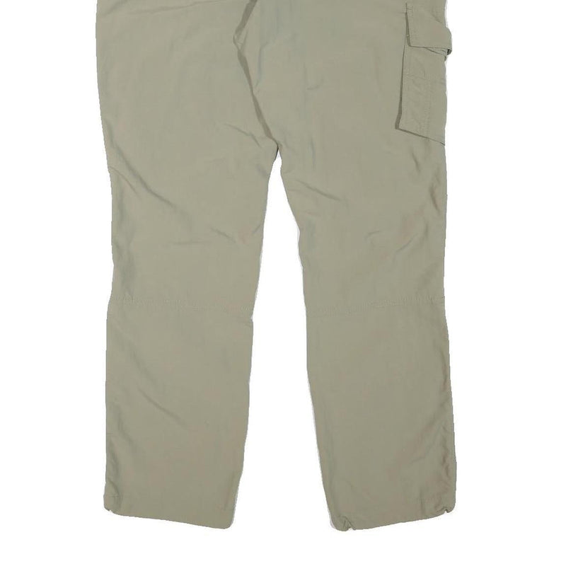 SCHOFFEL Mens Regular Beige Polyester Blend Zip Trousers W34 L30 Outdoor Cargo