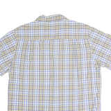 LEVI'S Mens Blue & Yellow Check Shirt L Cotton Summer Short Sleeve Casual
