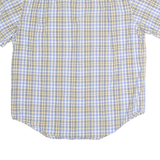 LEVI'S Mens Blue & Yellow Check Shirt L Cotton Summer Short Sleeve Casual