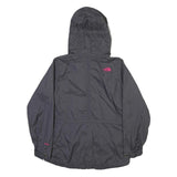 THE NORTH FACE Womens Grey & Pink Outdoor Jacket L Polyester Blend Zip Hooded