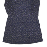 WHITE STUFF Womens Blue Floral Day Cotton Blend Dress UK 12 Elegant Comfortable