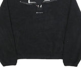 CHAMPION Womens Black Plain Pullover Jumper Crew Neck XL Fleece Casual Warm