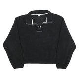 CHAMPION Womens Black Plain Pullover Jumper Crew Neck XL Fleece Casual Warm