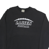 LEE Mens Black Lassen Football Crew Neck M Cotton Sweatshirt Casual