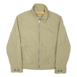 TIMBERLAND Mens Beige Jacket M Polyester Blend Plain Zip Casual Outdoor Wear