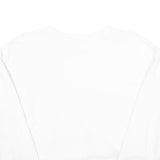 LEVI'S Womens White & Red Crew Neck XXS Cropped Cotton Sweatshirt