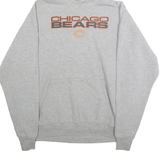 NFL Mens Grey Chicago Bears Hoodie L Cotton Blend Pullover Casual Top
